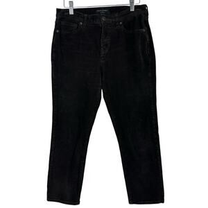 Banana Republic Pants Women 4 Petite Dark Chocolate Brown Corduroy Slim Ankle